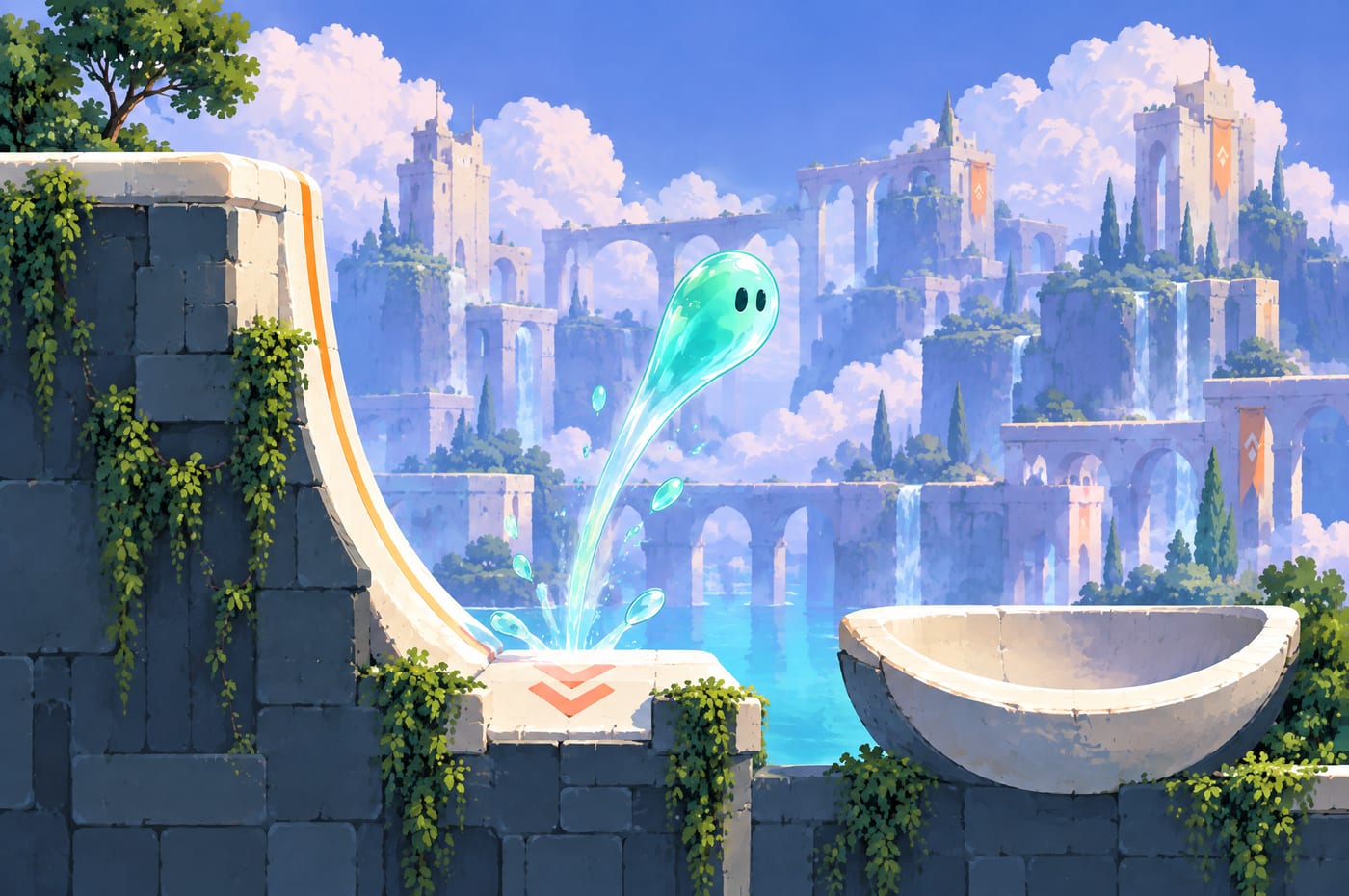 Slam onto a slope for speed. Onto flat ground for a very big bounce.